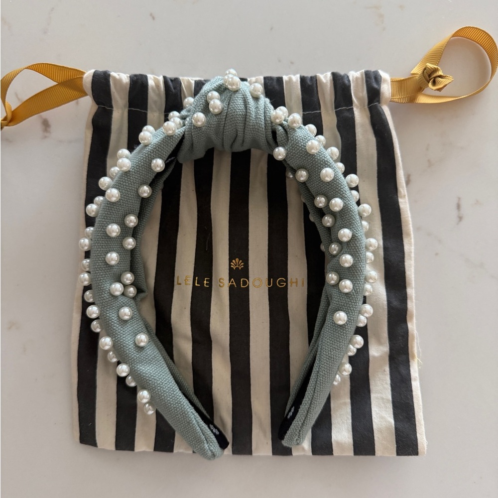 Lele Sadoughi Pearl Beaded Headband